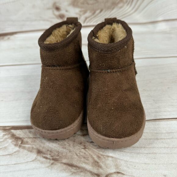 MK Matt Keely Brown Winter Boots With Soft Warm Fleece Lining Toddler Size 7 - Picture 8 of 12